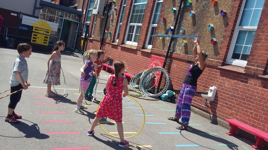 jersey school group activities hula hoops